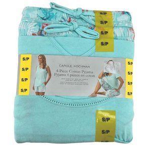 Carole Hochman | Women's Pyjama Set | 4 Pieces | Light Teal | Size S